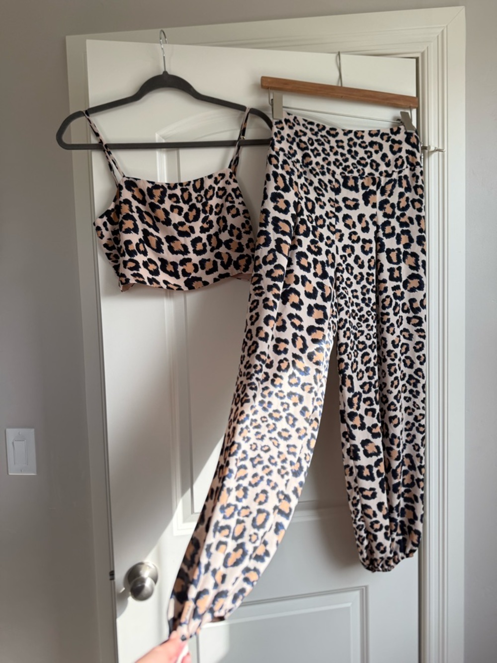 Victoria’s Secret Leopard Print Top and Pant Matching Set